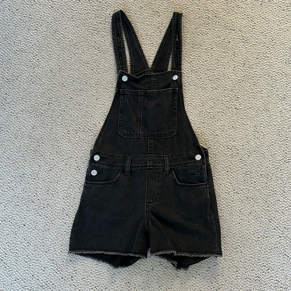 Old Navy black denim overalls- shorts
